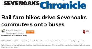 Rail fare hikes drive Sevenoaks commuters onto buses - Sevenoaks Chronicle