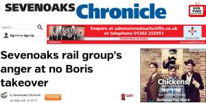 Sevenoaks rail group's anger at no Boris takeover - Sevenoaks Chronicle